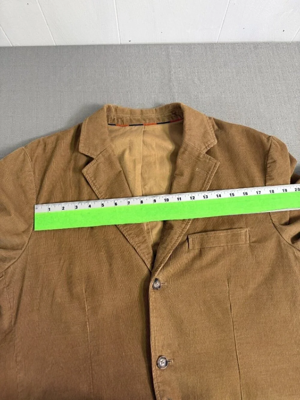 J Crew Mens Blazer Brown Corduroy 3 Button Sport Coat Jacket Academia Size XL